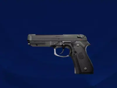 Beretta M9A1 Pistol 3d Model for Gaming  3D model