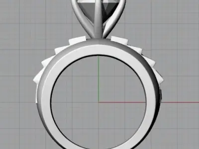 jewelry ring with diamond in it Free 3D model