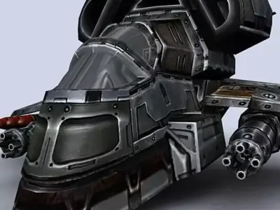 3DRT - Sci-Fi Gunship 2 Low-poly 3D model