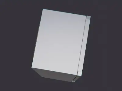 Kitchen Industrial Freestanding Refrigerator Low-poly 3D model