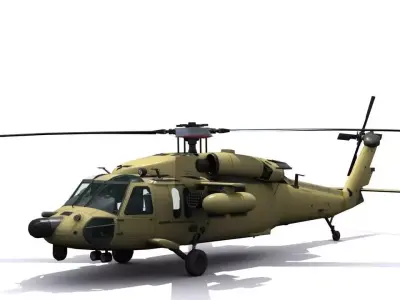 Army Blackhawk Low-poly 3D model
