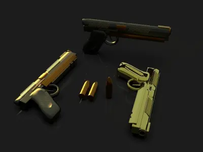 Semi Automictic Pistol 3D model