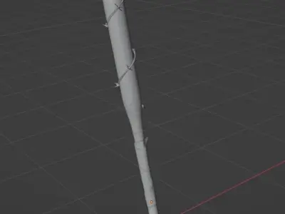 Baseball bat with barbed wire Free 3D model