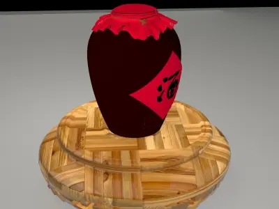 Chinese wine jar 3D model