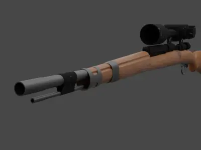 Kar98k fishing rod Free 3D model