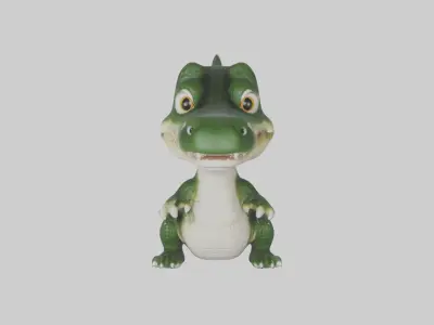 Babycrocodile Model 1 Low-poly 3D model