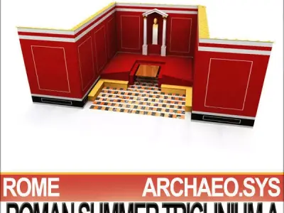 Ancient Roman Summer Triclinium A 3D model