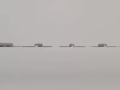 Hinge stainless steel door hinges Low-poly 3D model