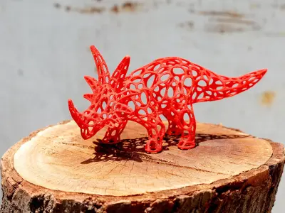 Styracosaurus Voronoi Wireframe - 3dprintable 3D print model purchase
