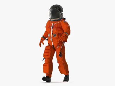 Advanced Crew Escape Suit Rigged Fur 3D model