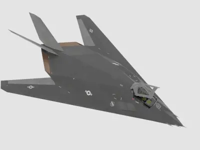 Rigged MA F-117 Aircraft 3D model