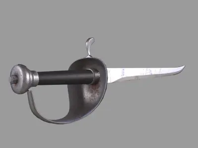 Pirates Saber Low-poly 3D model