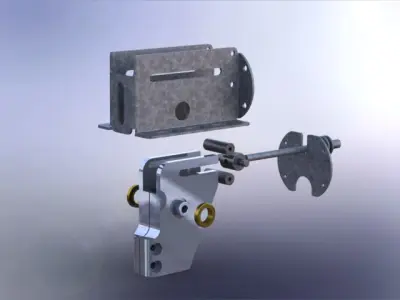 Rc aircraft retract asm Free 3D model