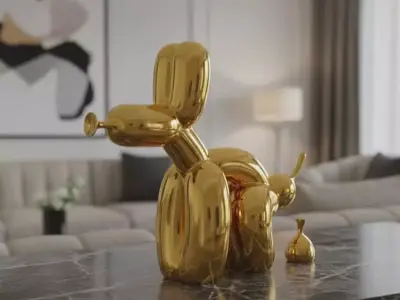 SHiT BALLOON DOG - Commercial License 3D print model