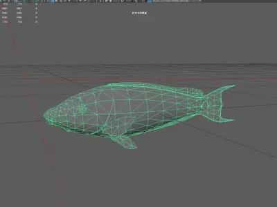 Wrasse Low-poly 3D model