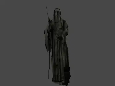 Saint Benedict Statue Free 3D model