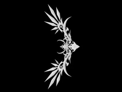 Legendary Bow Low-poly 3D model