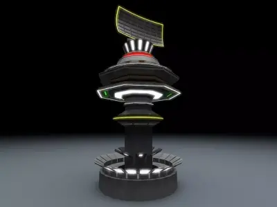 The Sentinel - Futuristic Operation Tower 3D model