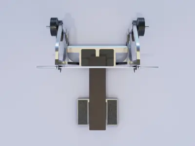  Barbell Bench Press Low-poly 3D model