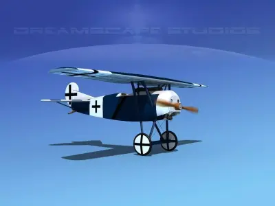 Fokker DVIII V03 3D model