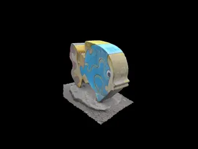 Fish Park Statue 3D model