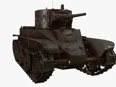 Battle Worn Tanks BT-7 3D model