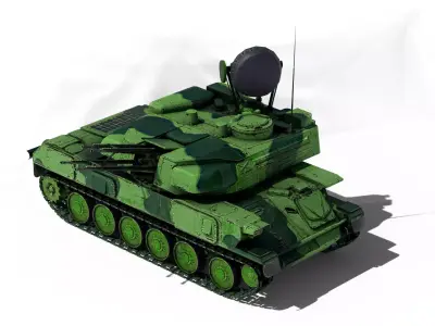 ZSU 23-4 Shilka Low-poly 3D model