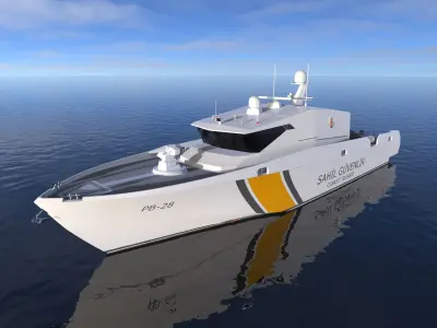 28m Turkish Coastguard Concept patrol boat 3D model