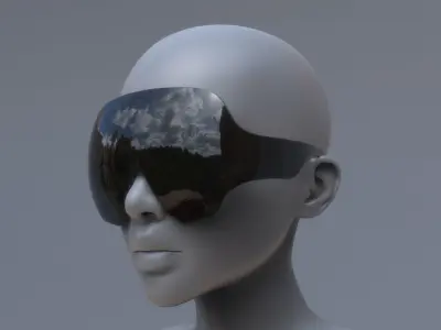 Fashion Sci fi glasses pack x3 3D Model Collection