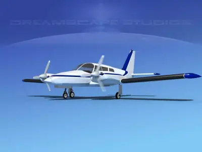 Piper PA-34 Seneca V08 3D model