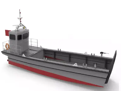 LCVP landing craft vehicle personnel 3D model
