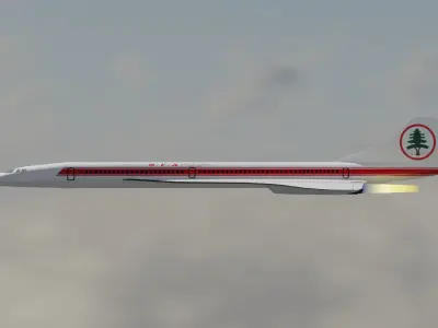 Middle East Airlines Concorde  3D model