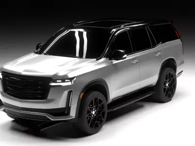 SUV car Low-poly 3D model