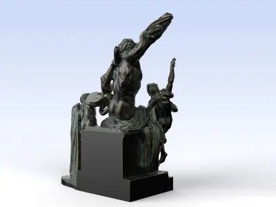 Laocoon and his sons convenient parts 3D print model
