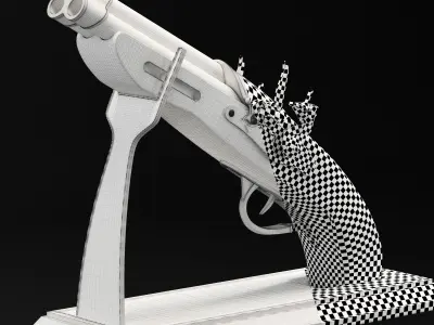 Decorative-gun wooden gun 3D model