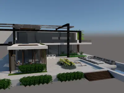 modern house Free 3D model
