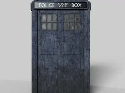 Dr Who Tenth Doctor TARDIS Free low-poly 3D model