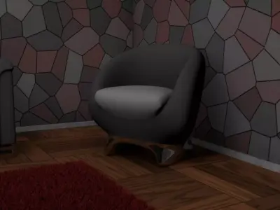 Basic Armchair Free 3D model