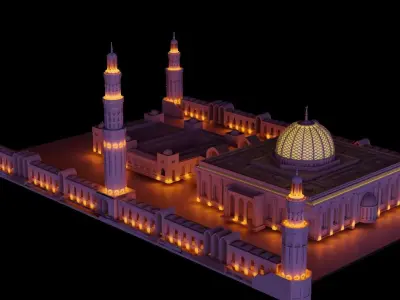 3D model of Sultan Qaboos Grand Mosque 3D model