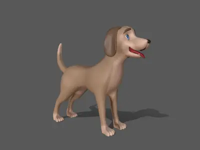 Cartoon Stylized  Puppy Dog 3D model