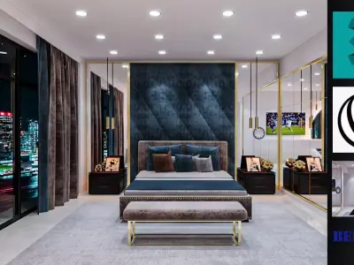 Bedroom modern Free 3D model