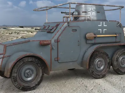 OA vz 30 Armoured Car German Vray 3D model