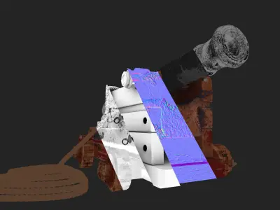 cannon LOW poly asset Low-poly 3D model