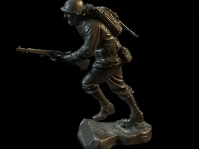 Soldier sculpture 3D print model