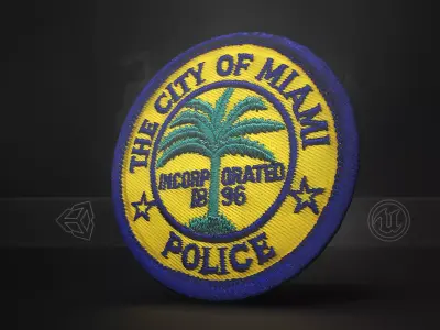 Police Patch-The City Of Mimi Low-poly 3D model