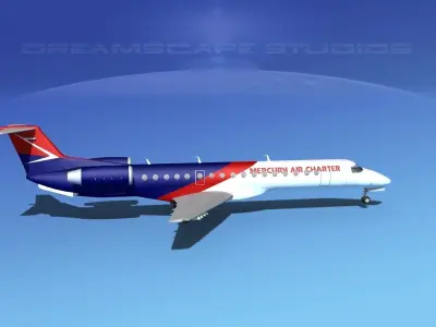 Embraer ERJ-145 Mercury Charter 3D model
