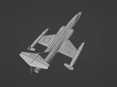 Lockheed F-104 Starfighter 3D print model