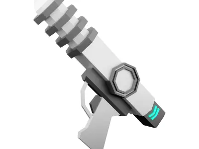 3d  Sci - Fi shotguns for shooting in space icon 3D model