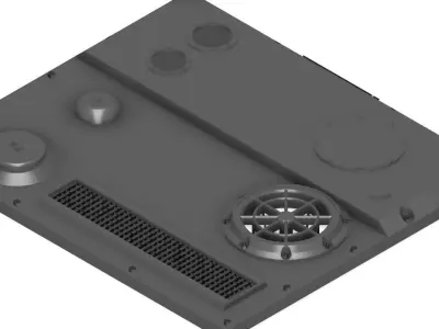 GT 108 Gas Turbine Engine deck 1 35 3D print model