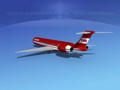 McDonnell Douglas MD-90 TWA 1 3D model
